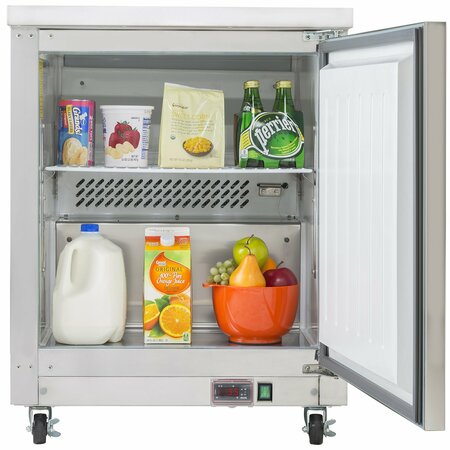 Maxx Cold Undercounter Refrigerator, Single Door 6.5 CUFT MXCR27U